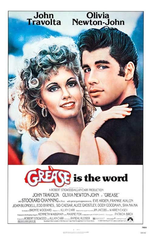 Olivia Newton-John GREASE John Travolta movie poster 11x17