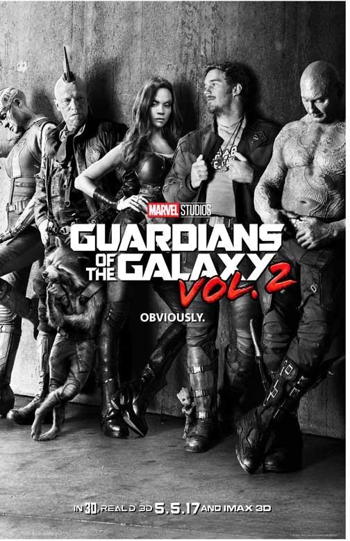 Chris Pratt GUARDIANS OF THE GALAXY VOL 2 Zoe Saldana adv movie poster 11x17