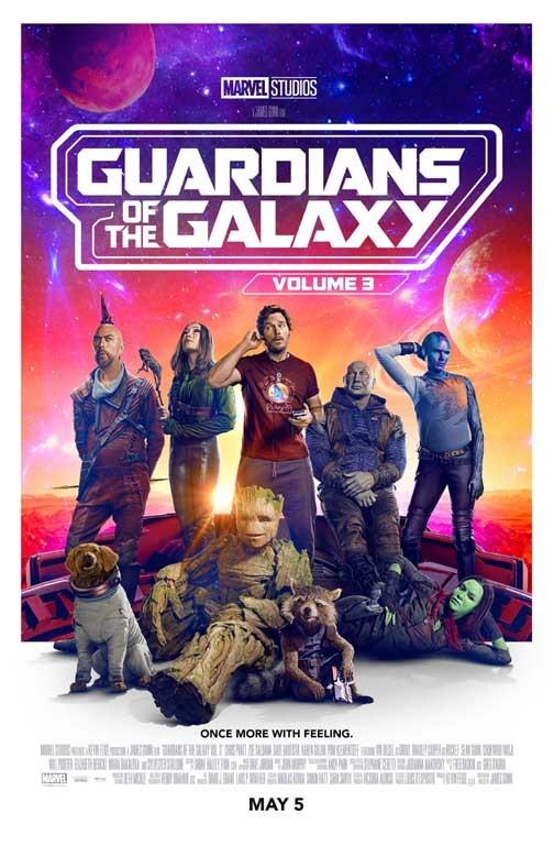 Chris Pratt GUARDIANS OF THE GALAXY VOL 3 Zoe Saldana movie poster 11x17