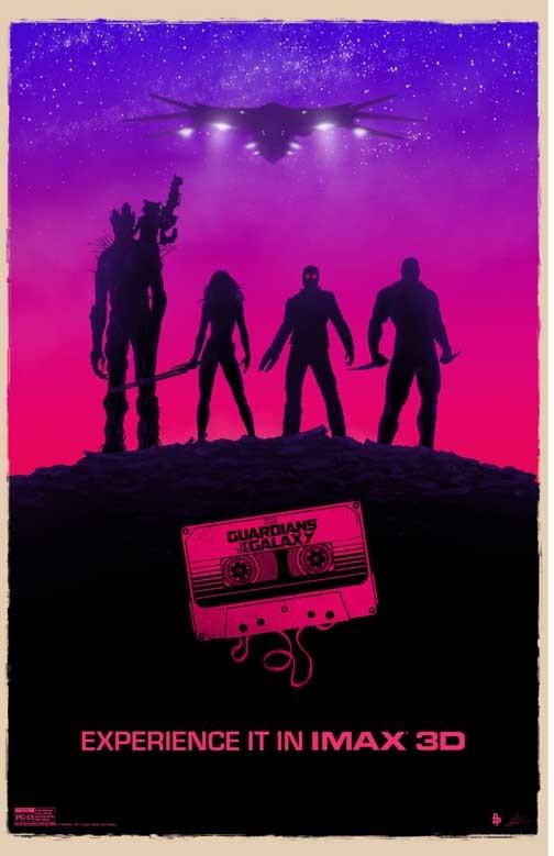 Chris Pratt GUARDIANS OF THE GALAXY Zoe Saldana Imax movie poster 11x17
