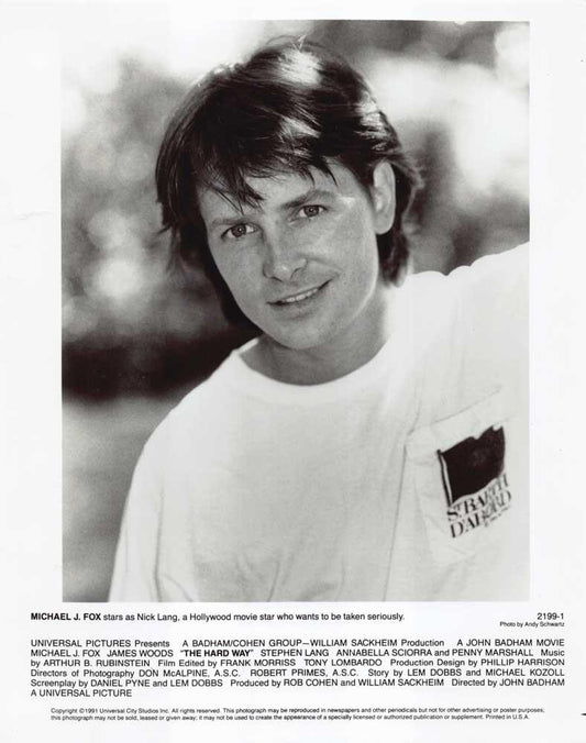 Michael J Fox THE HARD WAY original 8x10 press photo 1991