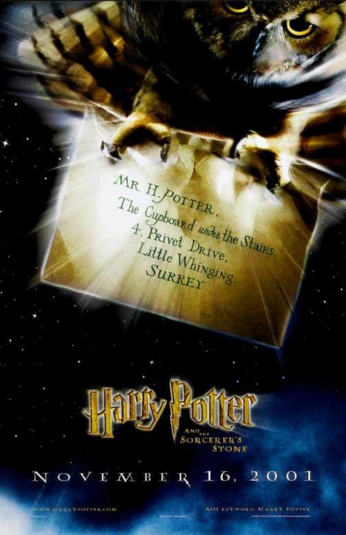 HARRY POTTER AND THE SORCERER'S STONE advance movie poster 11x17