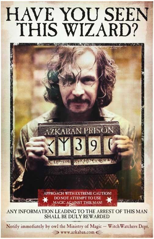 HARRY POTTER AND THE PRISONER OF AZKABAN 'Wanted' movie poster 11x17