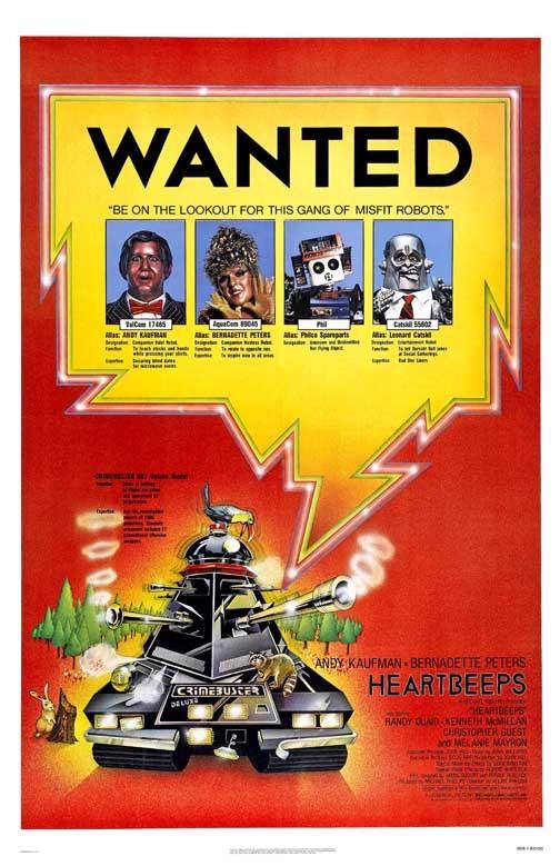 Andy Kaufman HEARTBEEPS Bernadette Peters movie poster 11x17