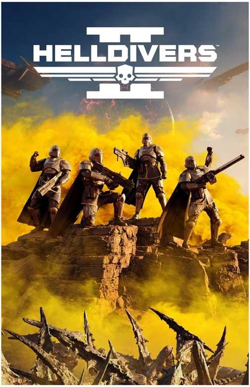 HELLDIVERS 2 foursome video game poster 11x17