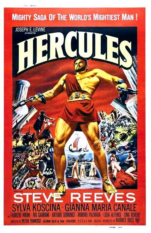 Steve Reeves HERCULES movie poster 11x17