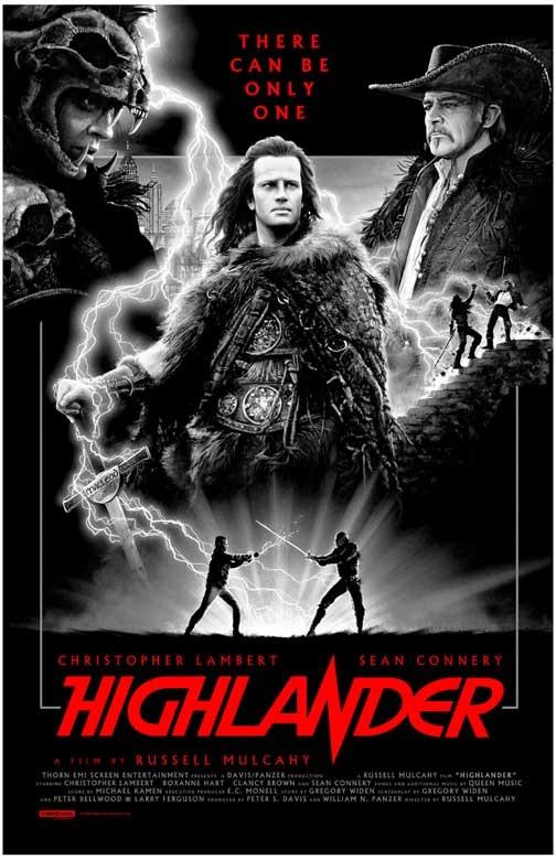 Christopher Lambert HIGHLANDER Sean Connery 40th Anniversary movie poster 11x17