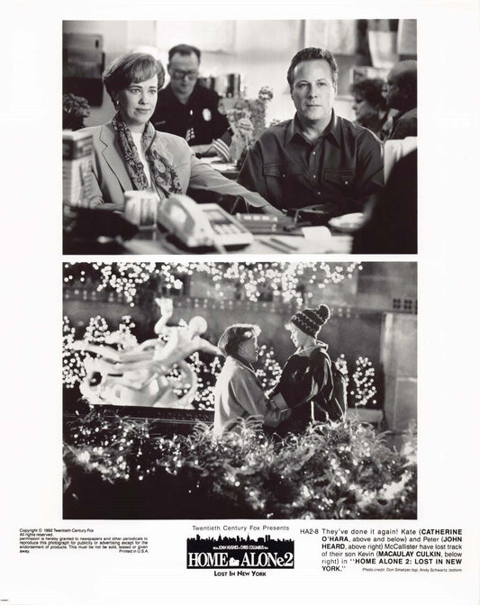 Macaulay Culkin 1992 HOME ALONE 2 Catherine O'Hara original 8x10 press photo