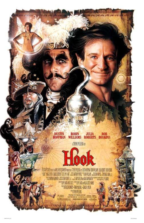 Robin Williams HOOK Julia Roberts Dustin Hoffman movie poster 11x17 Struzan