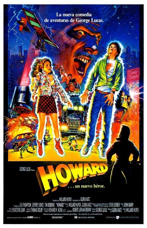 Lea Thompson HOWARD THE DUCK Tim Robbins int'l movie poster 11x17
