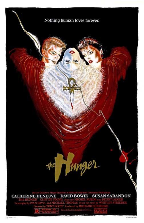 David Bowie THE HUNGER Susan Sarandon Catherine Deneuve movie poster 11x17