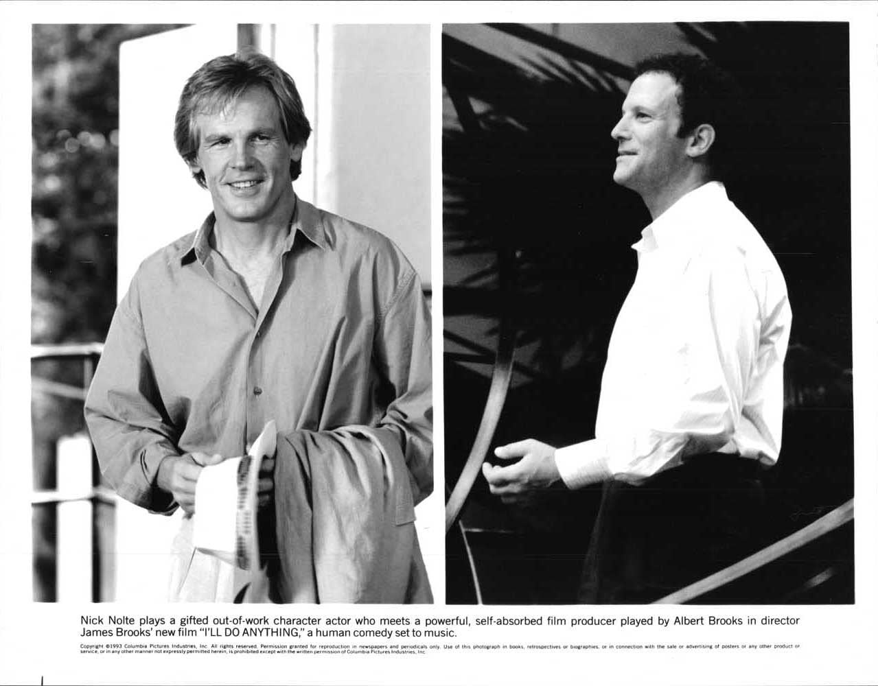 Nick Nolte I'LL DO ANYTHING Albert Brooks original 10x8 press photos 1993