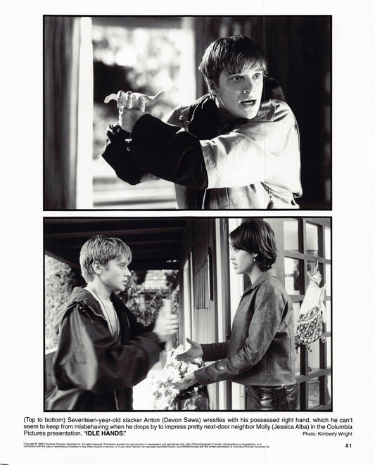 Devon Sawa IDLE HANDS Jessica Alba original 8x10 press photo 1999