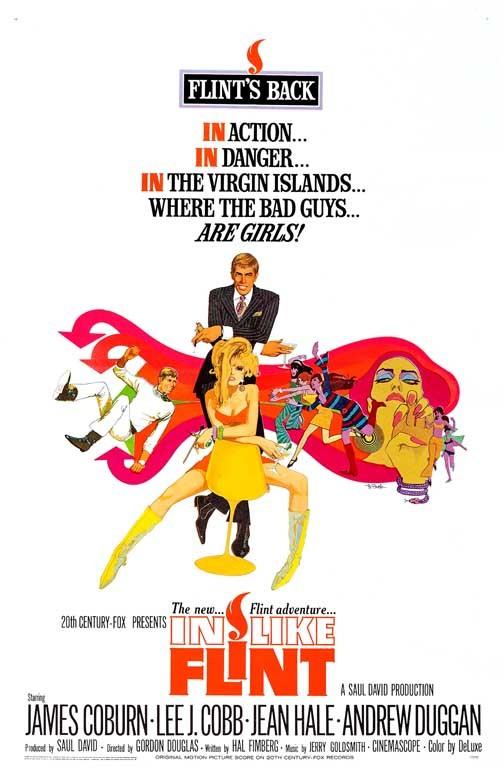 James Coburn IN LIKE FLINT Lee J. Cobb movie poster 11x17