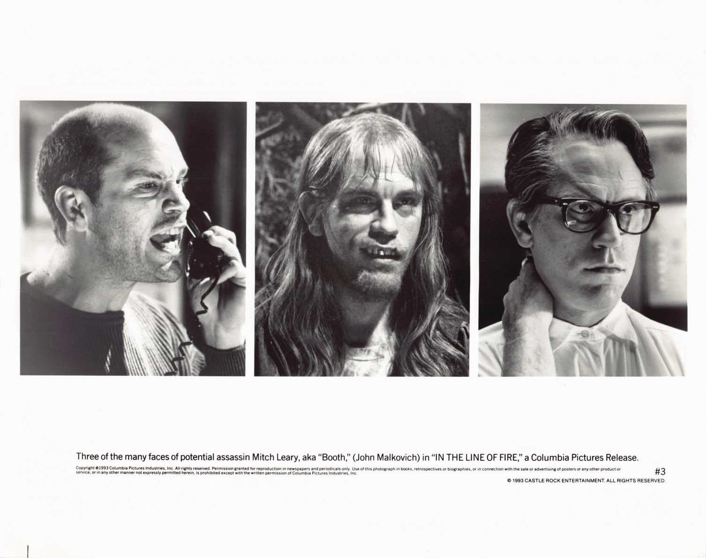 John Malkovich IN THE LINE OF FIRE original 8x10 press photo 1993