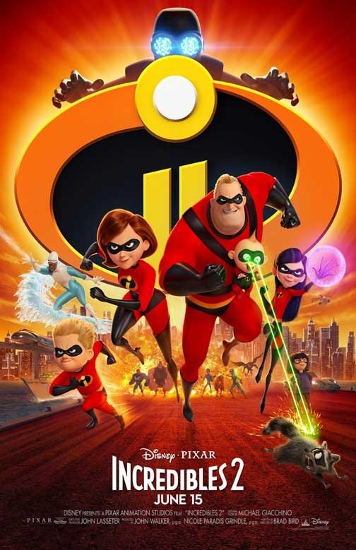 Pixar INCREDIBLES 2 movie poster 11x17