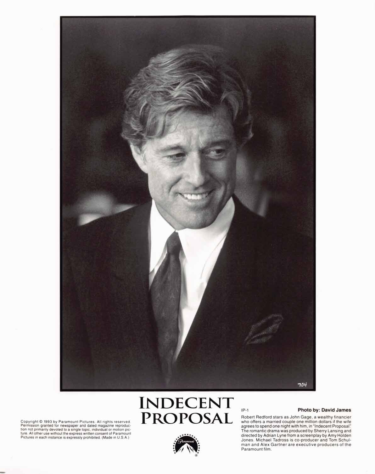 Demi Moore INDECENT PROPOSAL Woody Harrelson Robert Redford press photos