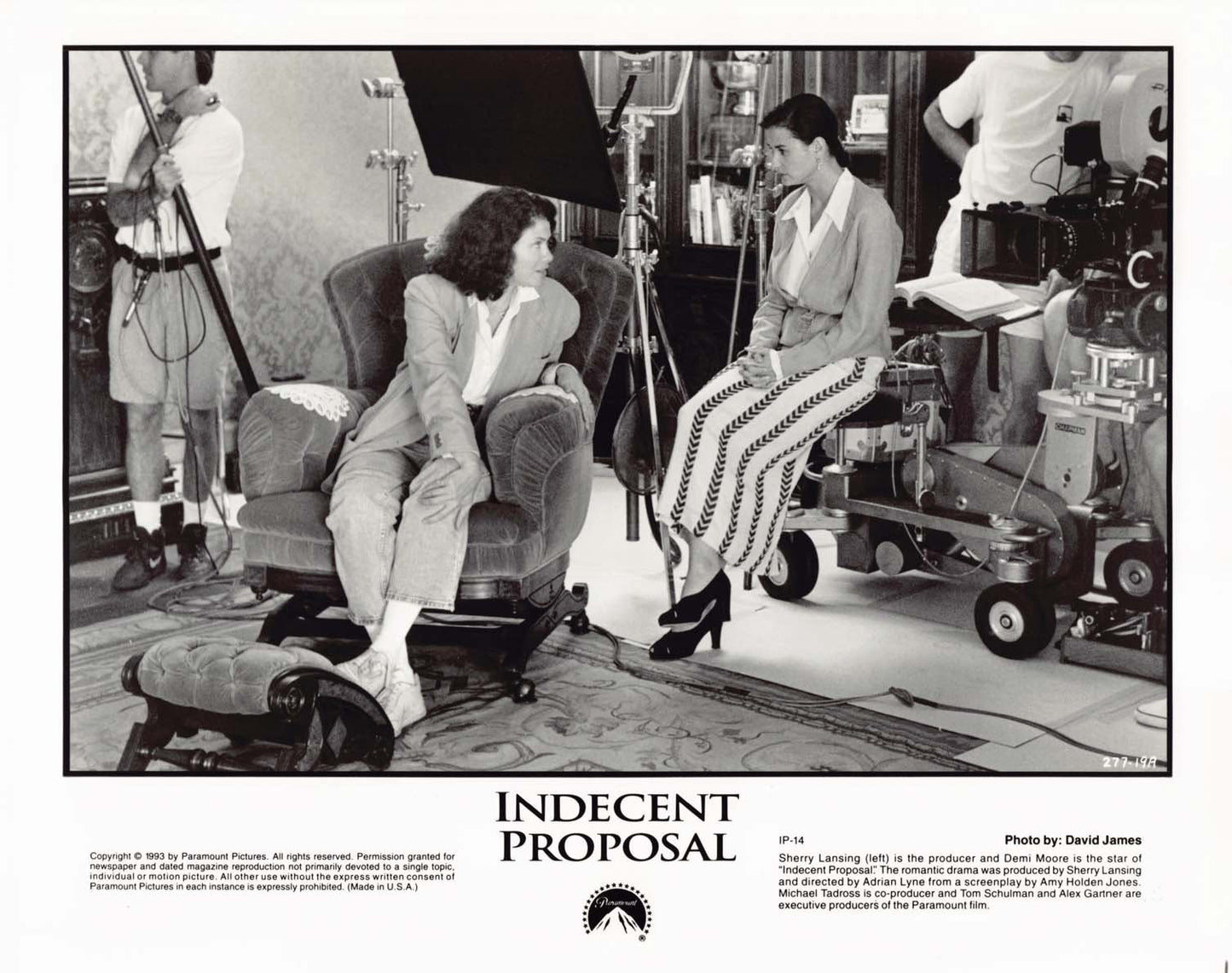 Demi Moore INDECENT PROPOSAL Woody Harrelson Robert Redford press photos