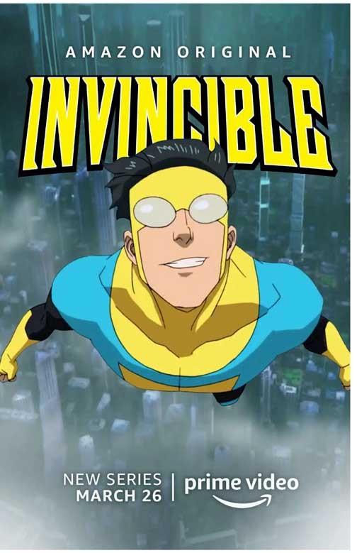 Prime animated INVINCIBLE smiling movie poster 11x17