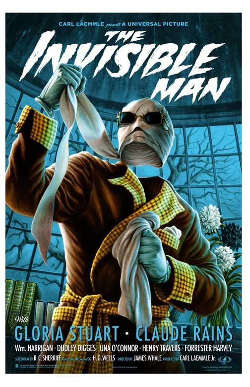 Claude Rains THE INVISIBLE MAN Gloria Stuart movie poster 11x17