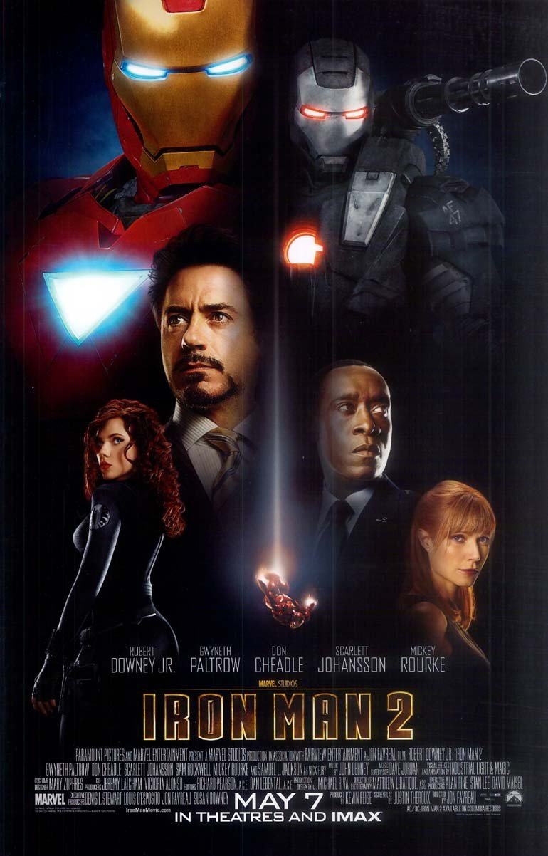 Robert Downey Jr IRON MAN 2 Scarlett Johansson original movie poster 11x17