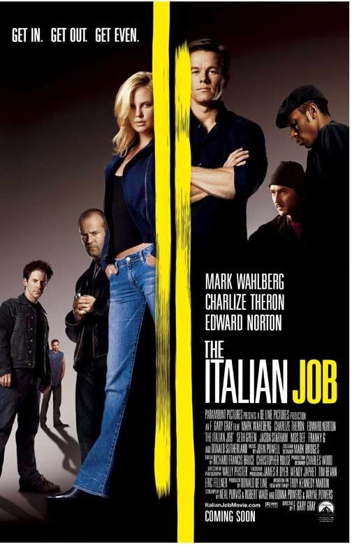 Mark Wahlberg THE ITALIAN JOB Charlize Theron Jason Statham movie poster 11x17