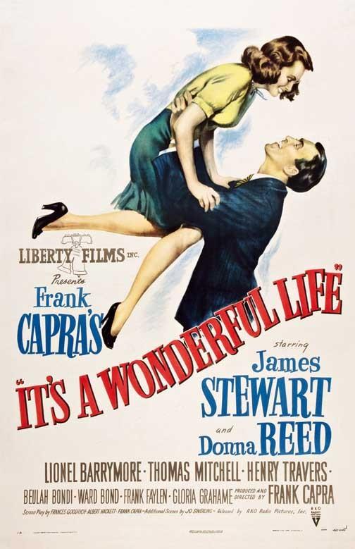James Stewart IT'S A WONDERFUL LIFE Donna Reed movie poster 11x17 Frank Capra