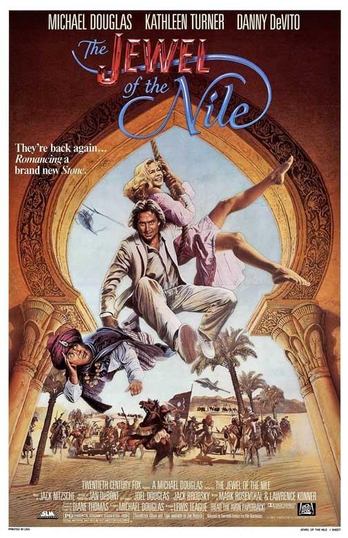 Michael Douglas JEWEL OF THE NILE Kathleen Turner movie poster 11x17