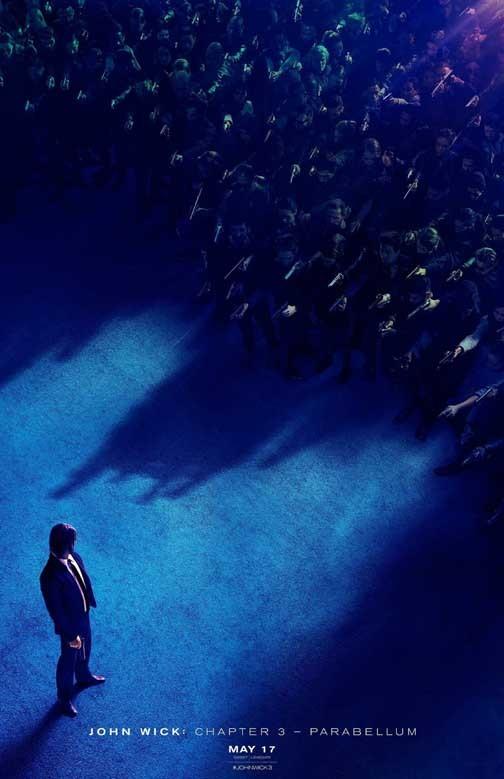 Keanu Reeves JOHN WICK CHAPTER 3 advance movie poster 11x17