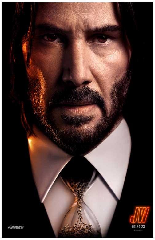 Keanu Reeves JOHN WICK CHAPTER 4 advance movie poster 11x17