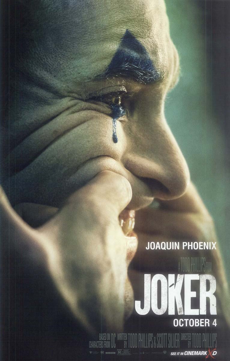 Joaquin Phoenix JOKER original Cinemark studio movie poster 11x17