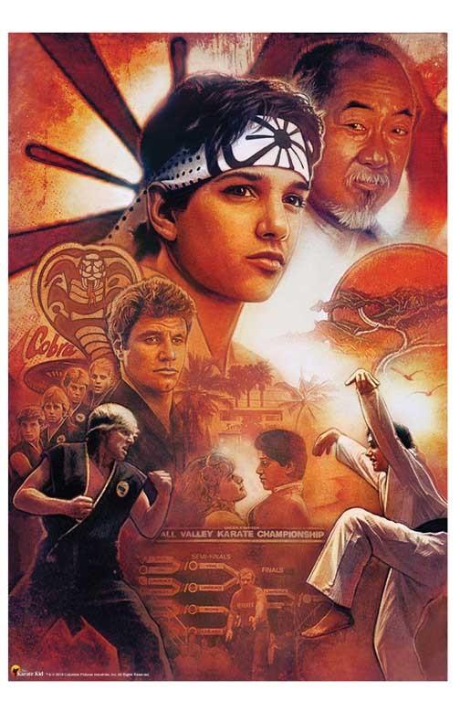 Ralph Macchio THE KARATE KID 35th Anniversary Morita Shue movie poster 11x17