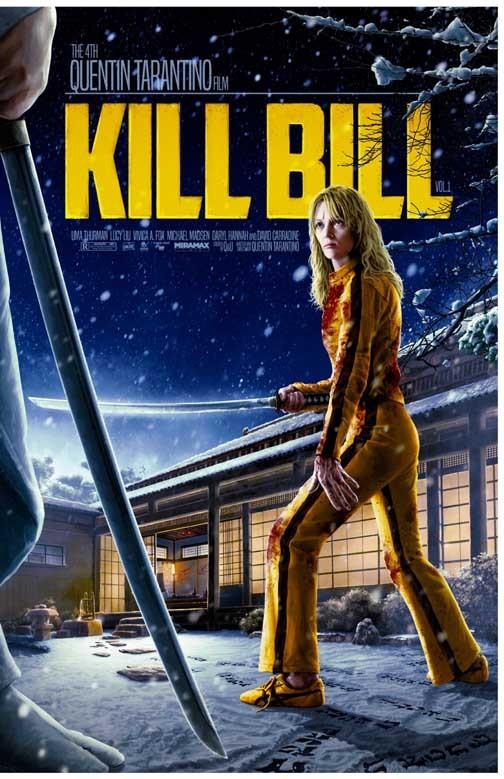 Uma Thurman KILL BILL art movie poster 11x17 Quentin Tarantino