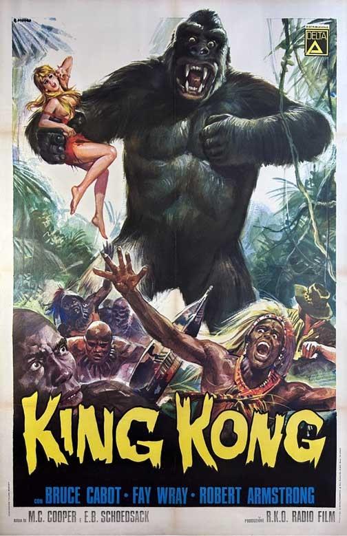 Fay Wray KING KONG Bruce Cabot movie poster 11x17