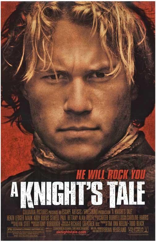 Heath Ledger A KNIGHT'S TALE Paul Bettany Alan Tudyk movie poster 11x17