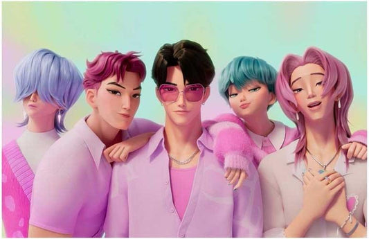 K-POP DEMON HUNTERS Saja Boys movie poster 17x11