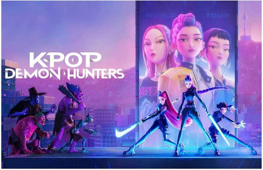K-POP DEMON HUNTERS cast movie poster 17x11