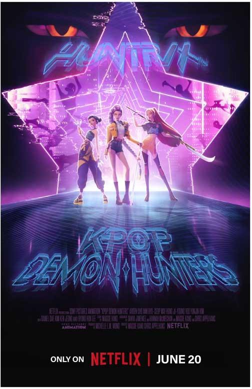 K-POP DEMON HUNTERS Huntrix movie poster 11x17