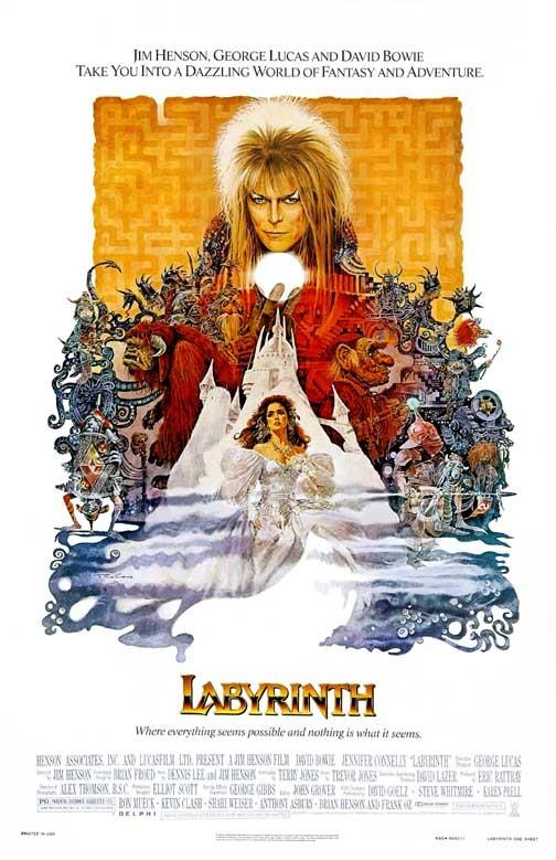 David Bowie Jim Henson's LABYRINTH Jennifer Connelly movie poster 11x17
