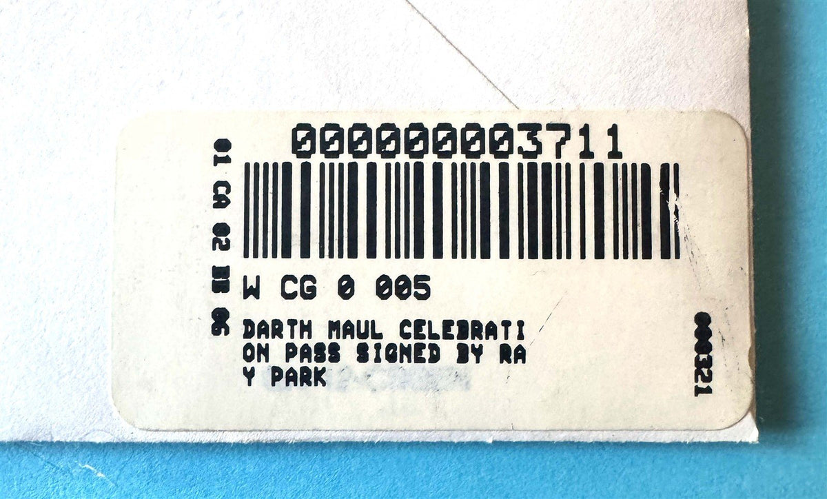 Star Wars Celebration 1999 Darth Maul Ray Park SIGNED lanyard Fan Club exclusive