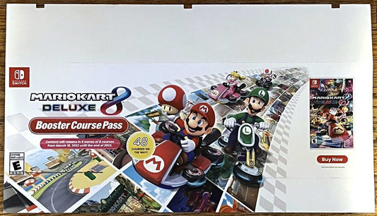 Nintendo Switch wall display MARIOKART 8 DELUXE store sign MINT