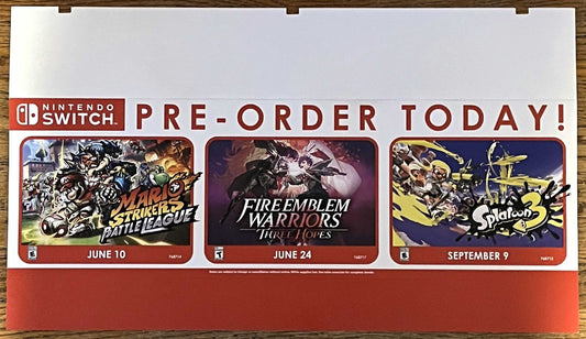 Nintendo Switch wall display MARIO * FIRE EMBLEM * SPLATOON store sign MINT