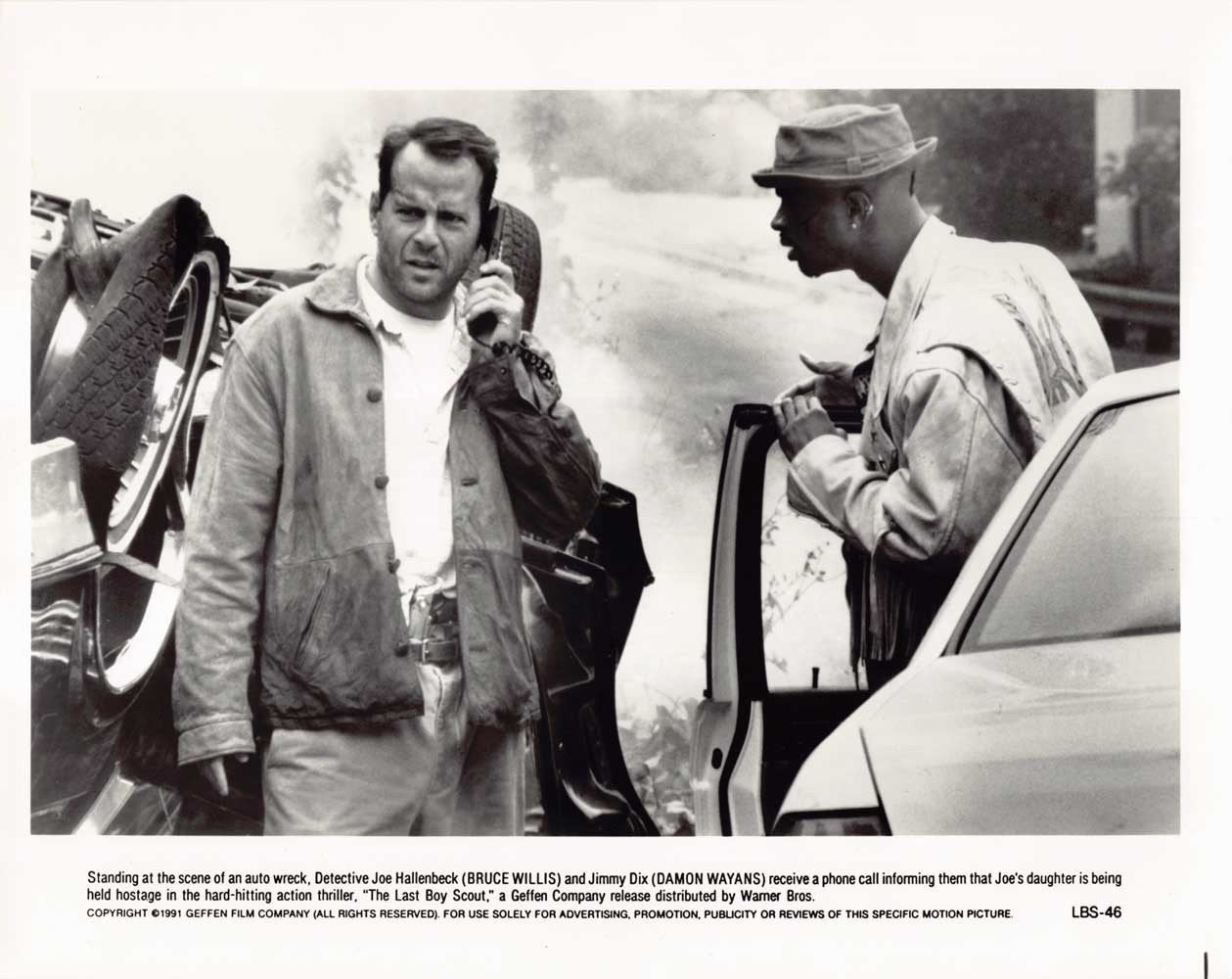 Bruce Willis LAST BOY SCOUT Damon Wayans original 8x10 press photo 1991