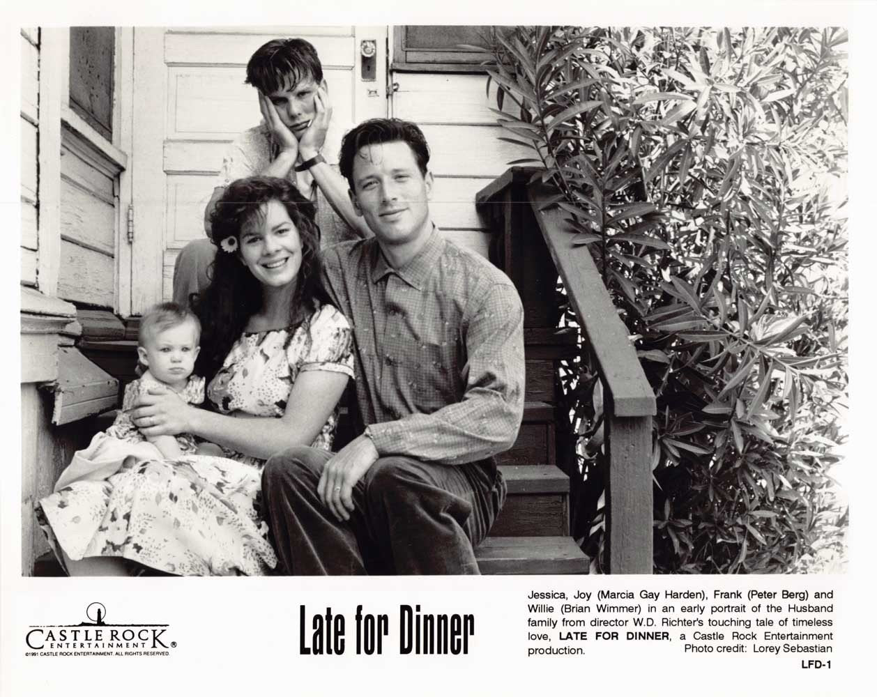 Peter Berg LATE FOR DINNER Marcia Gay Harden Brian Wimmer original press photo