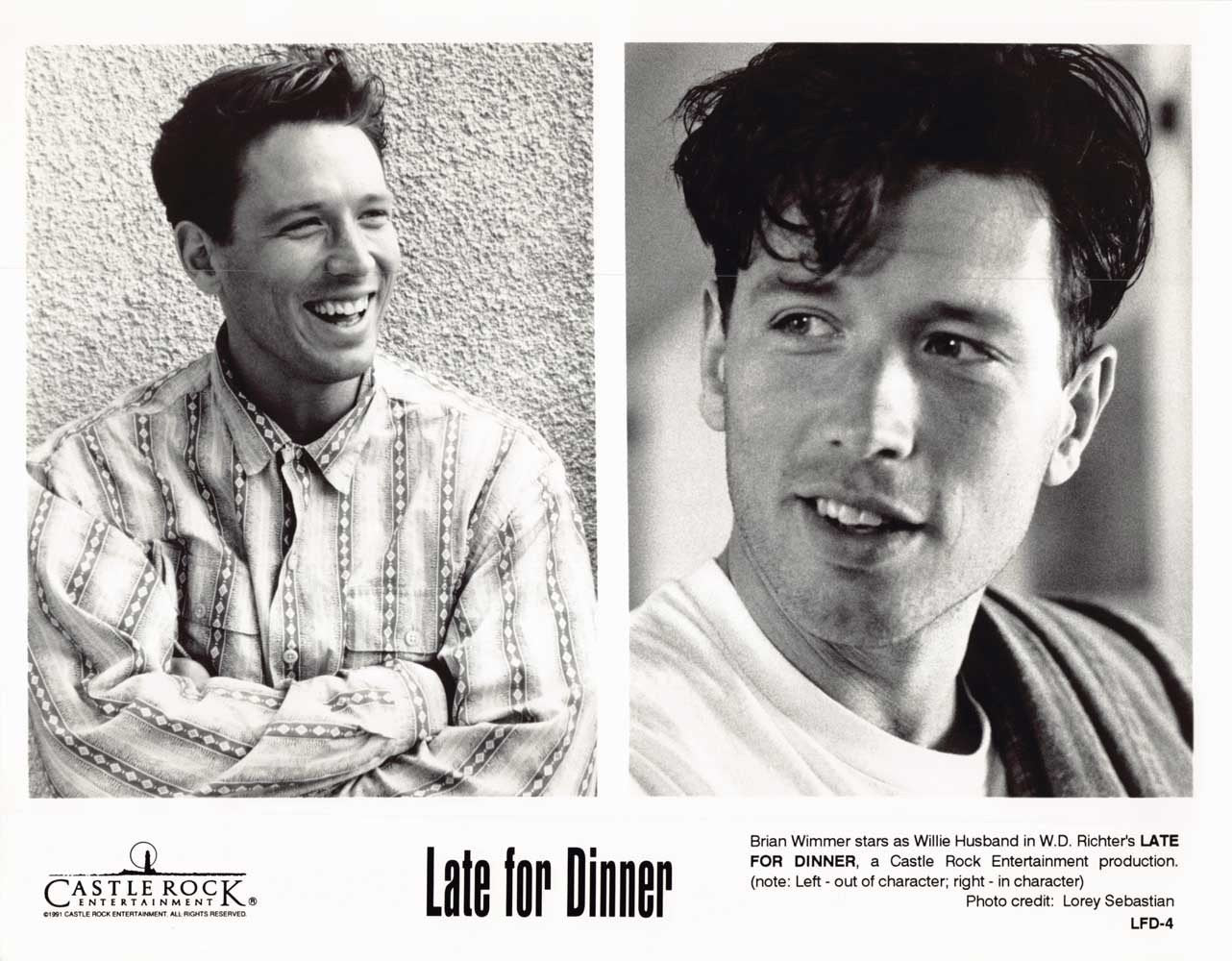 Brian Wimmer LATE FOR DINNER original 10x8 press photo 1991