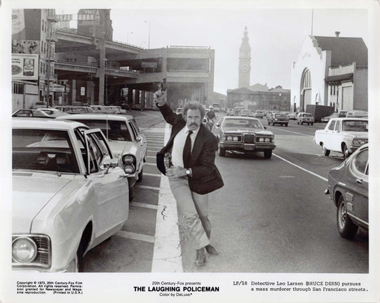 Bruce Dern LAUGHING POLICEMAN original press photo 1973