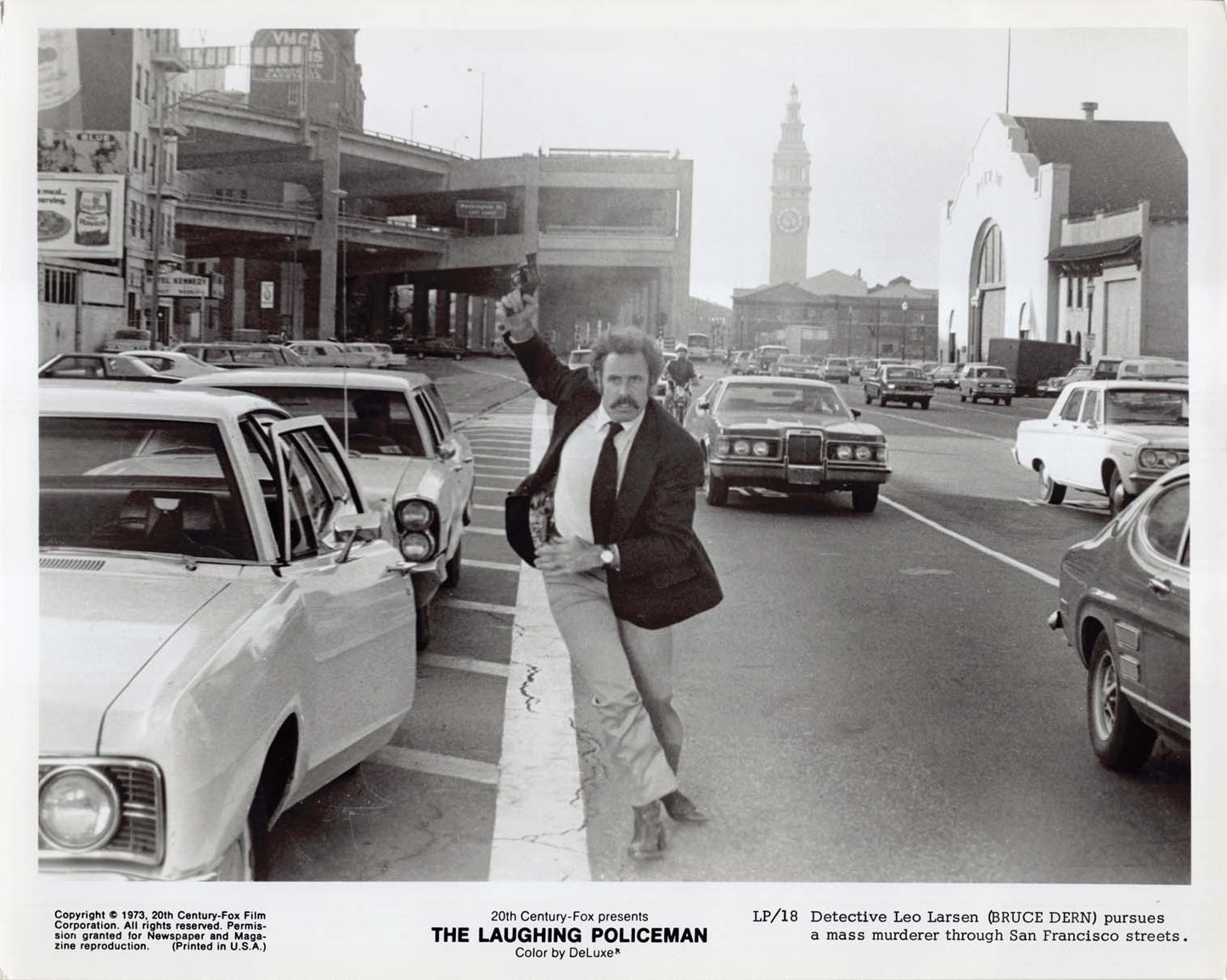 Bruce Dern LAUGHING POLICEMAN original press photo 1973