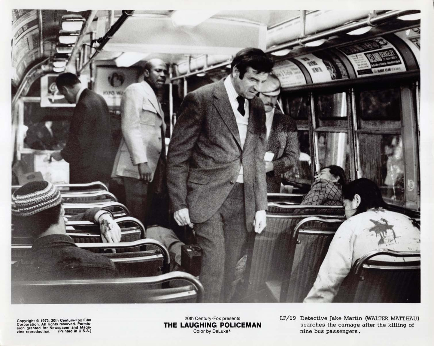 Louis Gossett Jr LAUGHING POLICEMAN Walter Matthau original press photo 1973