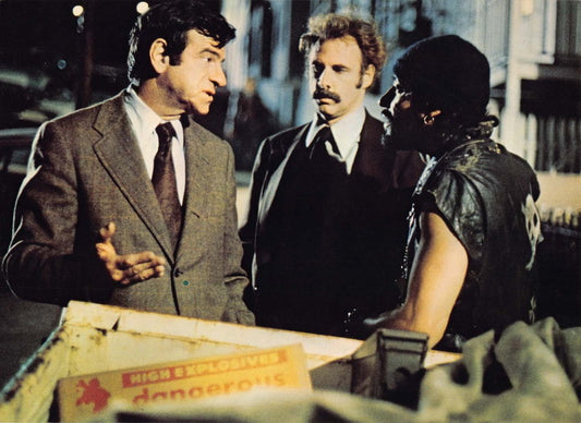 Walter Matthau LAUGHING POLICEMAN Bruce Dern original color press photo