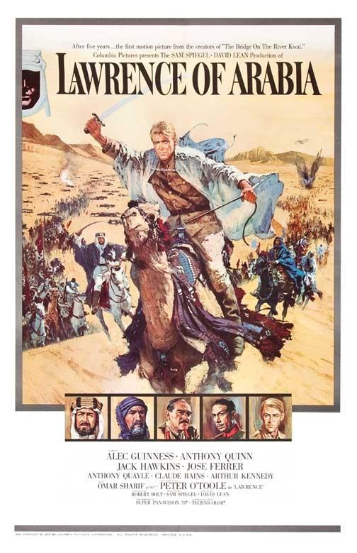 Peter O'Toole LAWRENCE OF ARABIA Alec Guinness movie poster 11x17